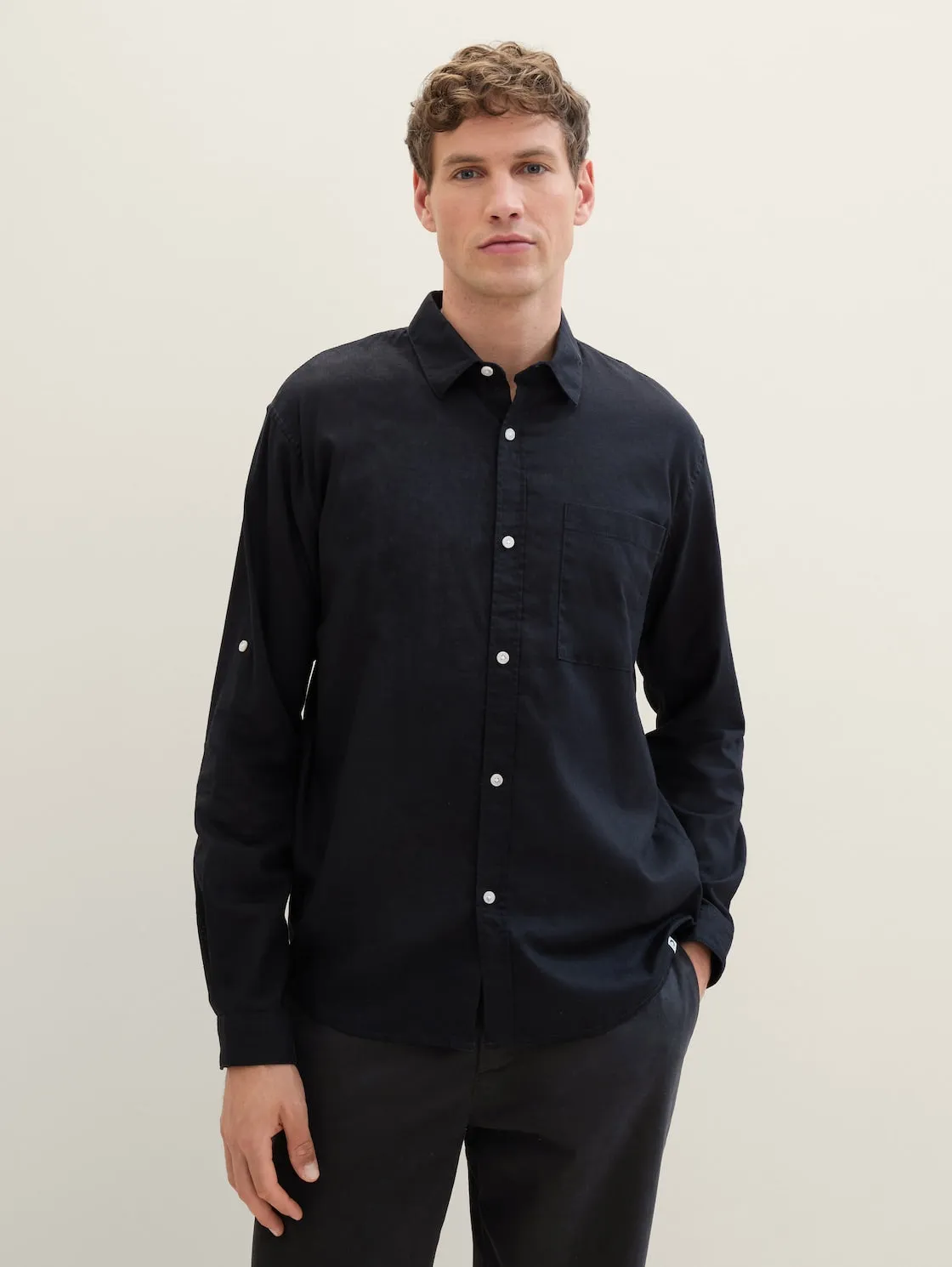 RELAXED COTTON LINEN SHIRT