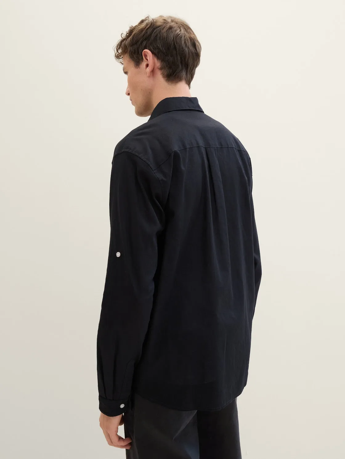 RELAXED COTTON LINEN SHIRT