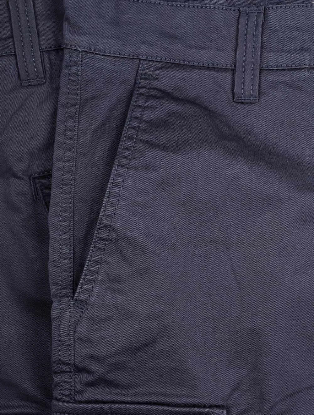 Relaxed Fit Twill Cargo Shorts Marine