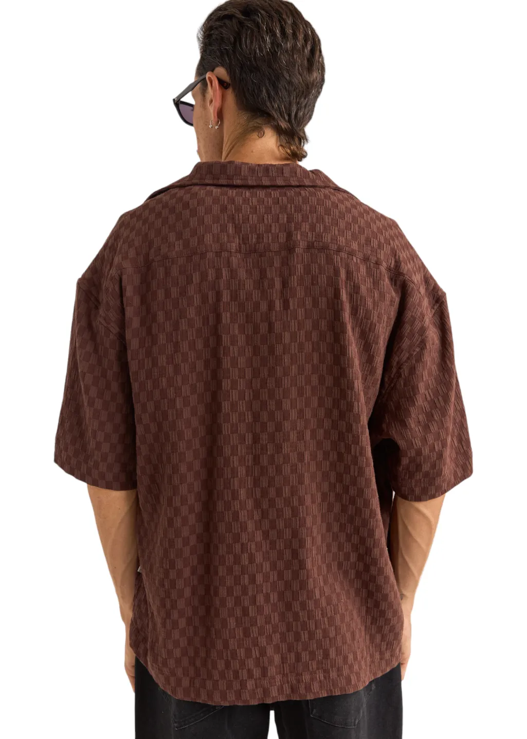 Rhythm - Relaxed Texture S/S Shirt - Chocolate