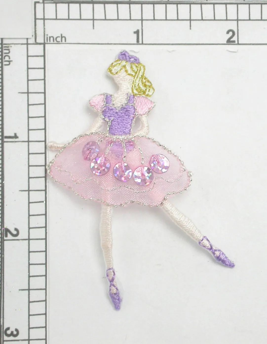 Sequin Ballerina Iron On Patch