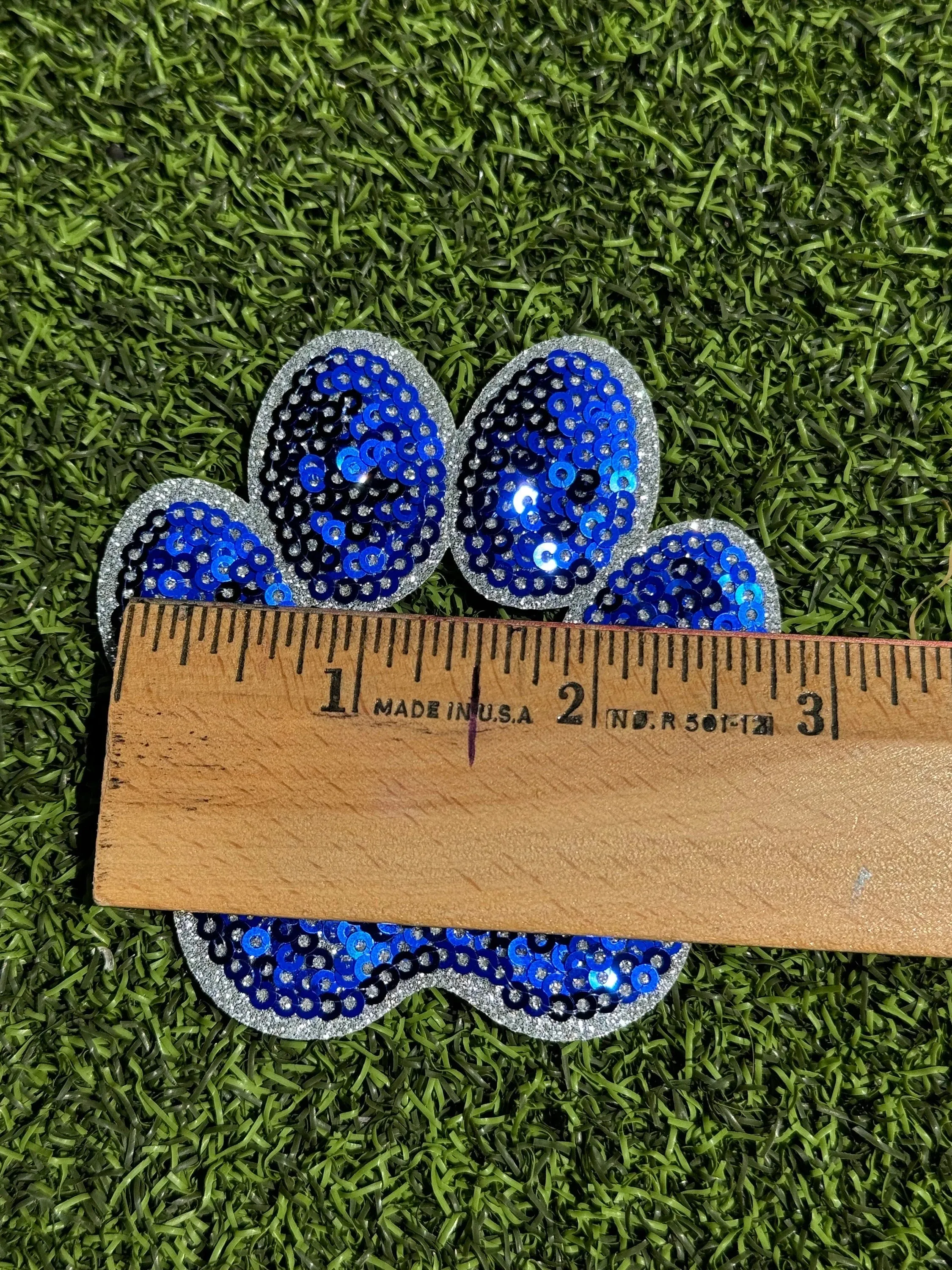 Sequin Paw Print Iron On Patches