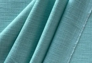 Springtime Fresh Aqua Cyan Textured Cotton Suiting