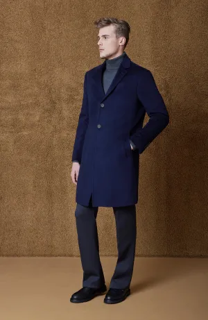 ST-PIERRE NAVY CASHMERE TOPCOAT