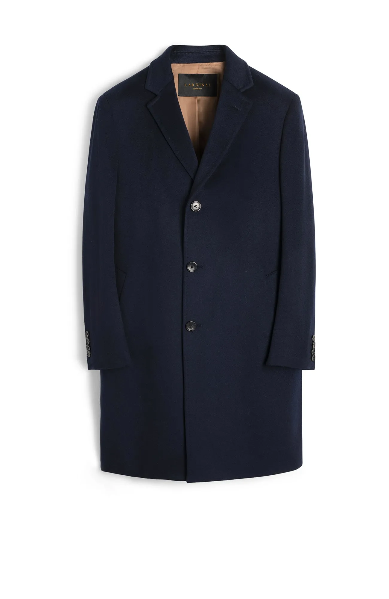 ST-PIERRE NAVY CASHMERE TOPCOAT