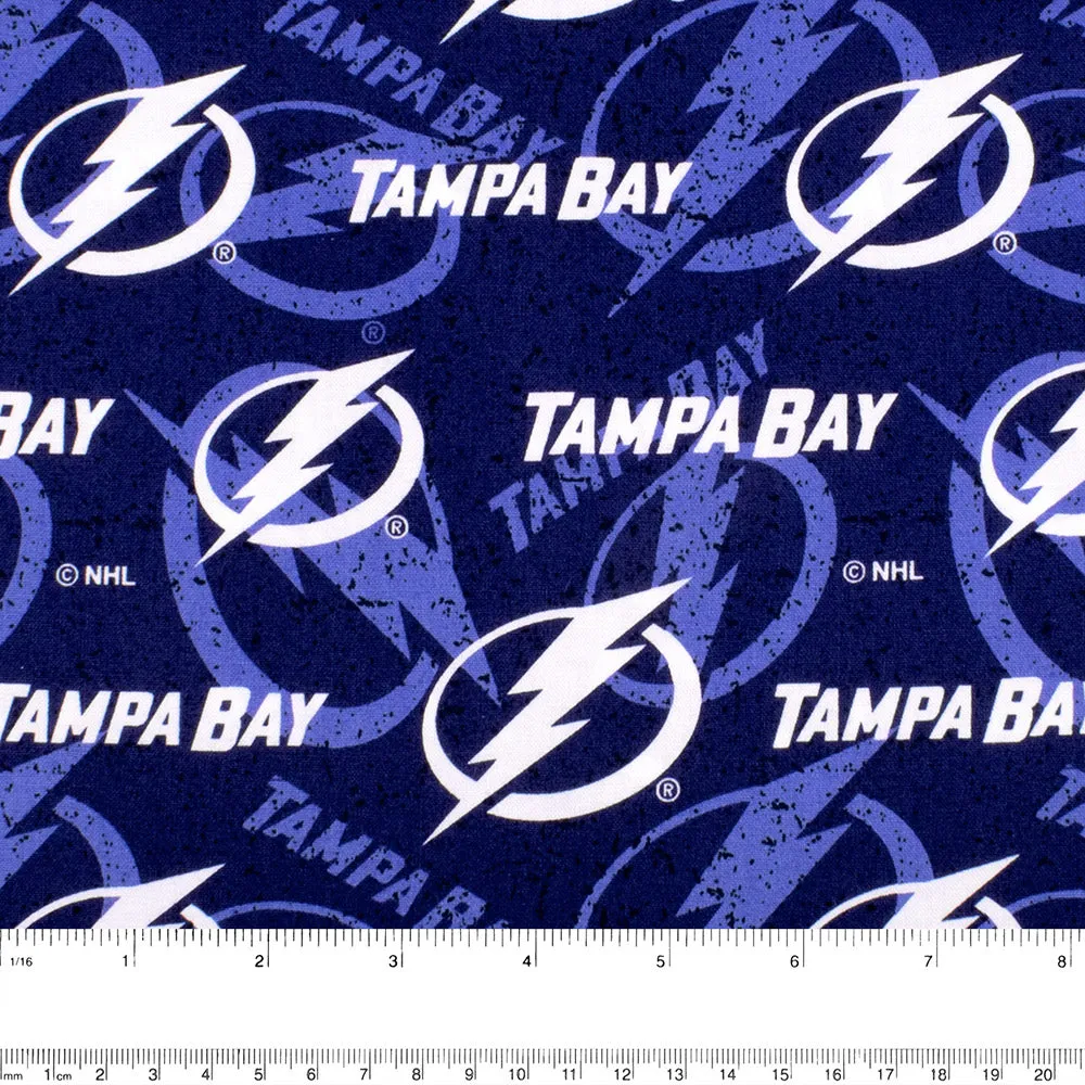 Tampa Bay Lightning - NHL cotton print - Logo - Blue