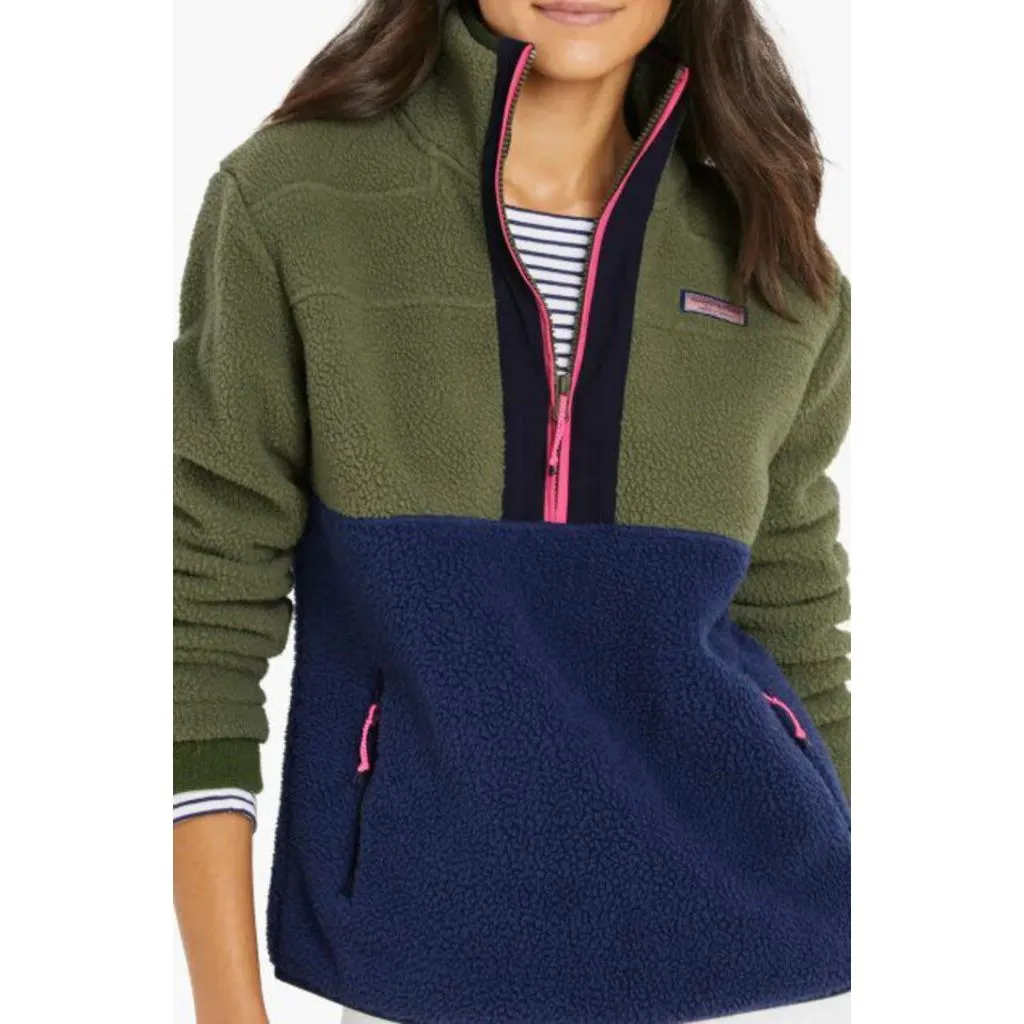 Vineyard Vines NWT Colorblock Sherpa in Four Leaf Clover - Size XL