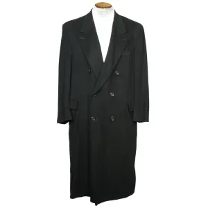 Vintage Mens Overcoat 100% Pure Cashmere Black Coat Size 44R Made in Canada