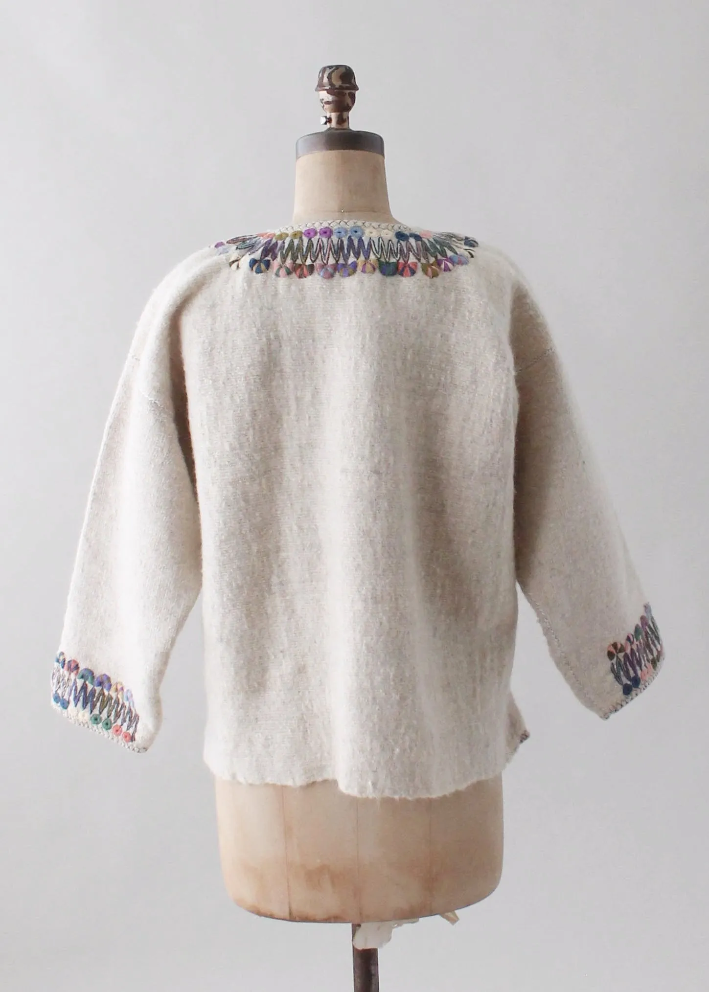 Vintage Mexican Embroidered Wool Jacket