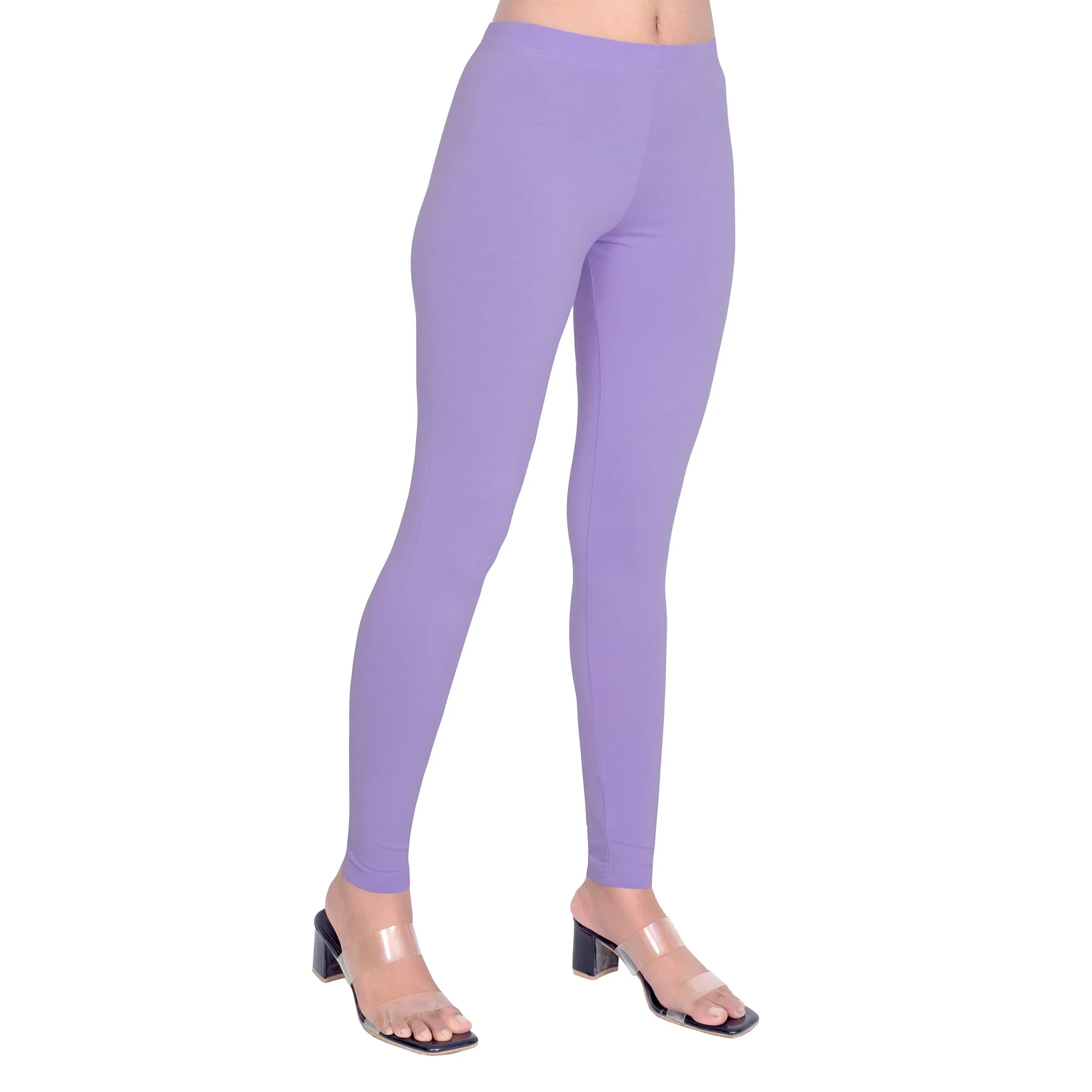 Women Lilac Breathable Long Length Legging