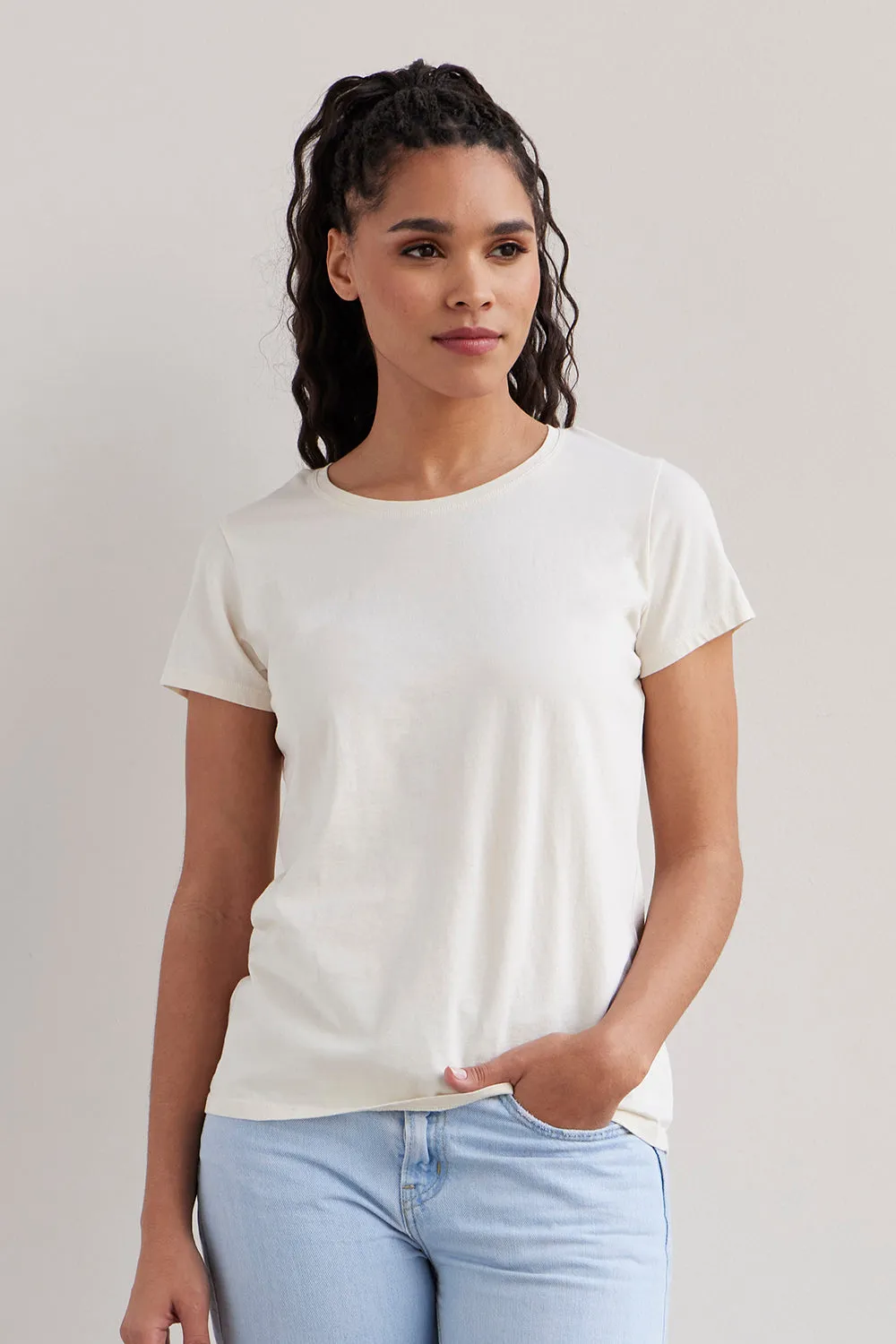 Women's 100% Organic Cotton Relaxed Crew Neck T-shirt