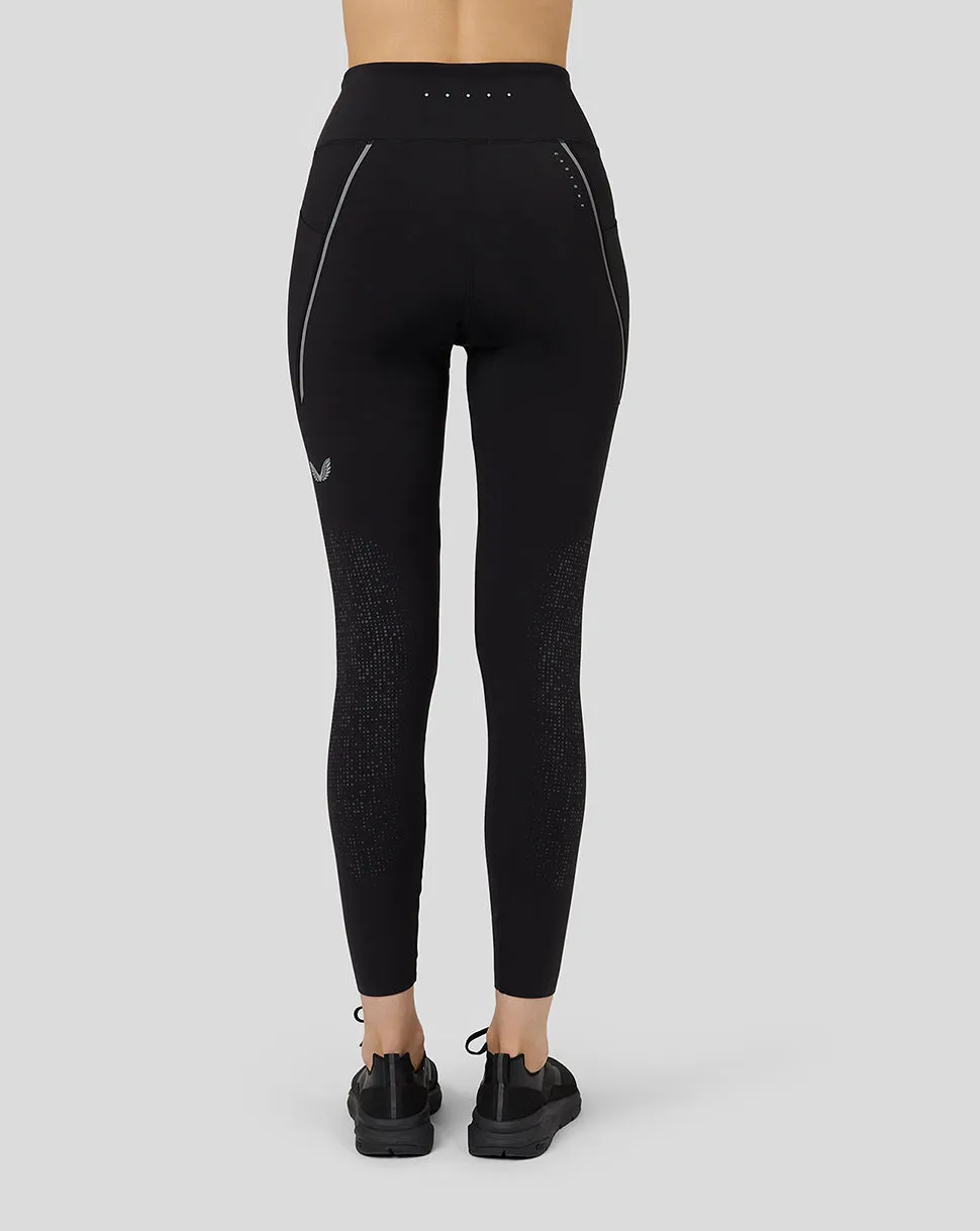 Women’s Light Breathable Reflective Training Leggings - Black