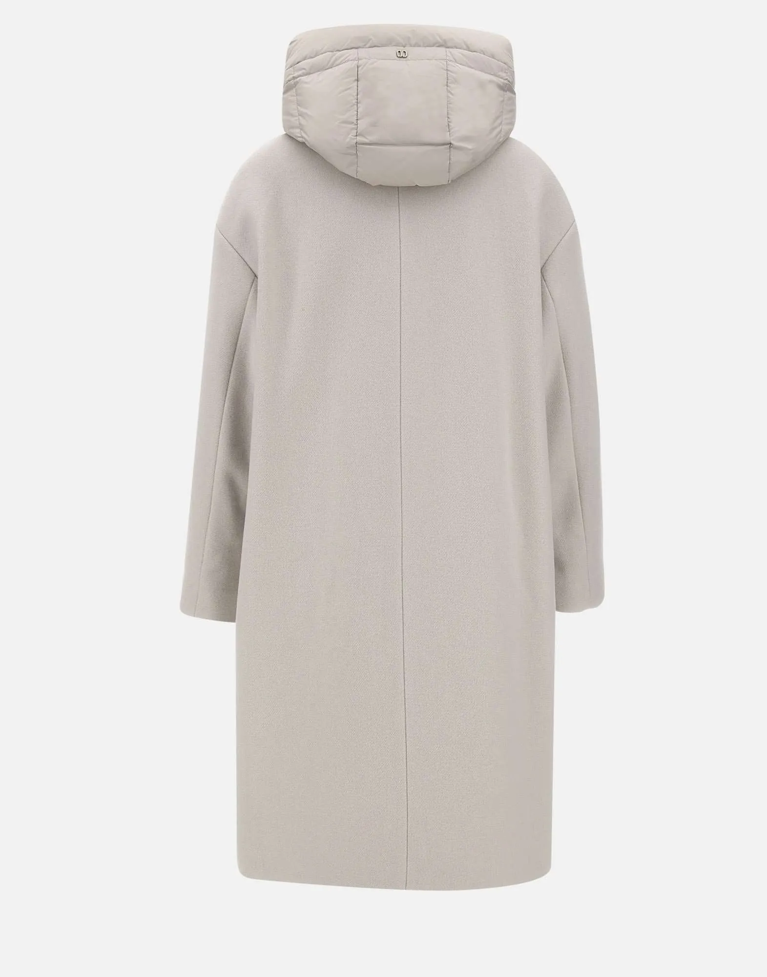 Wool and Cashmere Ice Coat with Bib