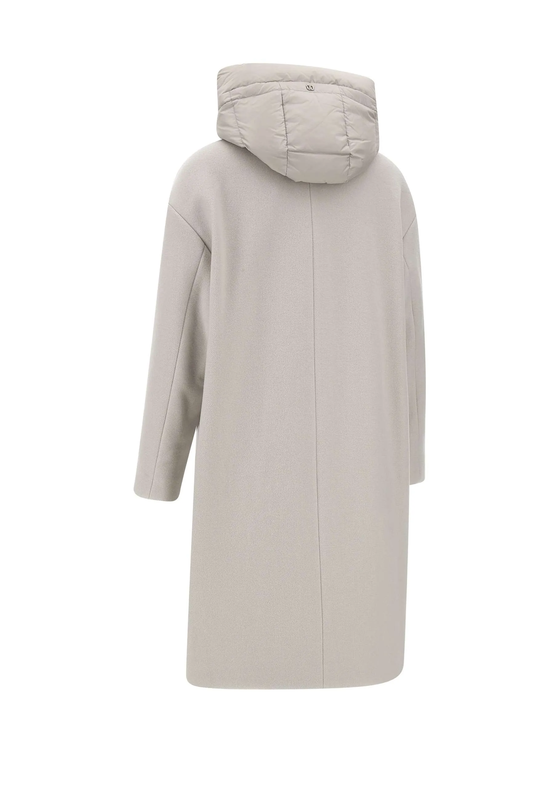 Wool and Cashmere Ice Coat with Bib